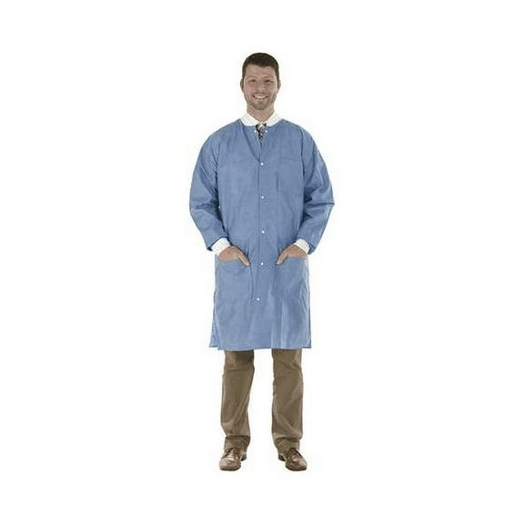 Medicom 8107-D SafeWear High Performance Lab Coats Deep Blue X-Large 12/Pk