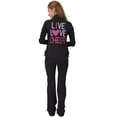 thumbnail image 4 of Stretch Is Comfort Girl's Glitter Live Love Cheer | Mock Neck Jacket | Child Size 4 -12, 4 of 10
