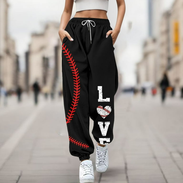 Printed jogger pants womens sale