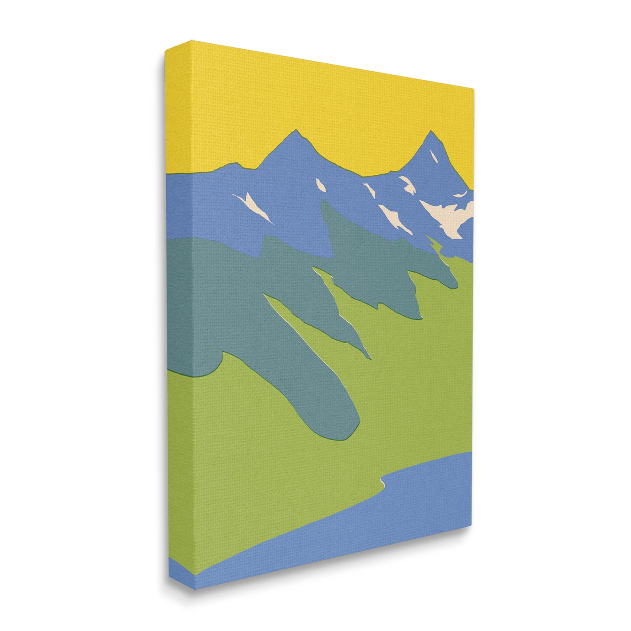 Stupell Industries Modern Seaside Mountain Range Graphic Art Gallery Wrapped Canvas Print Wall Art, Design by Jacob Green