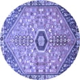 thumbnail image 1 of Ahgly Company Machine Washable Indoor Round Persian Blue Traditional Area Rugs, 5' Round, 1 of 4