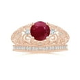 thumbnail image 4 of ANGARA Natural Aeon Vintage Style Solitaire 1.4 ct Ruby Filigree Engagement Ring in 14K Rose Gold for Women (Size-7mm) | July Birthstone Jewelry for Her | Natural Ruby Rings, 4 of 10