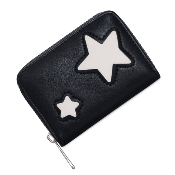 Fashion PU1eatherShort Wallet With Star Detail Ample Storage Easy To Carry