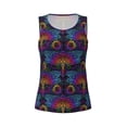 thumbnail image 4 of Xecao Mandalas Dragonfly print women's scoop neck, loose-fit workout tank tops for the gym., 4 of 9