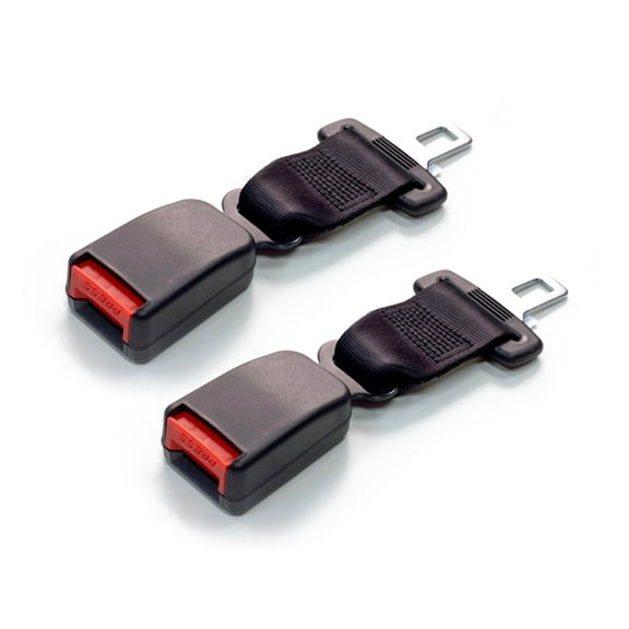 7" Seat Belt Extender 2-Pack (Type A: 21.5mm Wide Metal Tongue) - No Installation - E4 Safety Certified