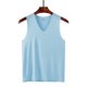 thumbnail image 5 of pstuiky Camiseta sin mangas para hombre, Camiseta de hombre de color liso, elástica, ajustada, sin marcas, con cuello en V Chaleco de hombre m, 5 of 5