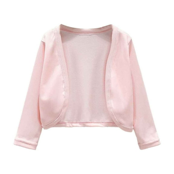 Kiijoy Big Girls Sun Protection Lightweight Long Sleeve Cardigan Top, Pink