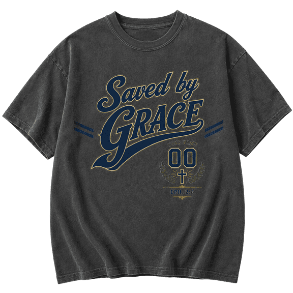 Lotusprint LLC Grace Inspired Christian Classic Unisex T-Shirt Comfort, Personalized Collegiate Faith Tee