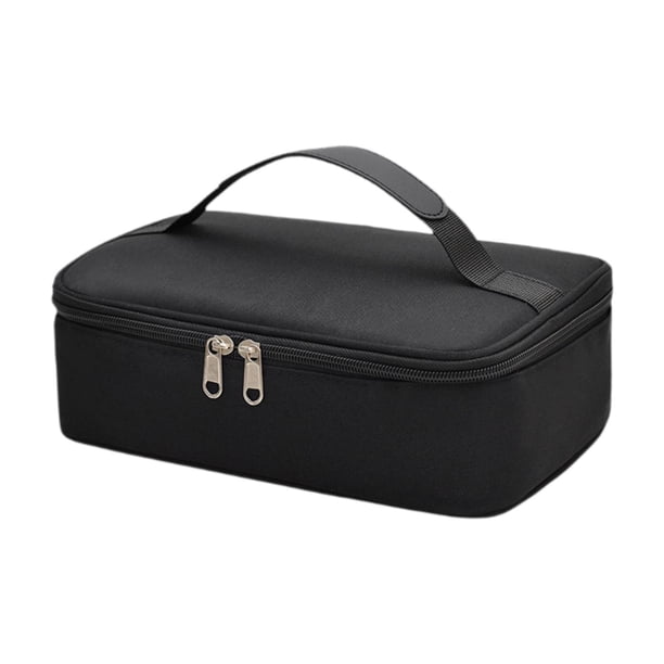 Bolsa térmica reutilizable para el almuerzo, impermeable y compacta. Negro