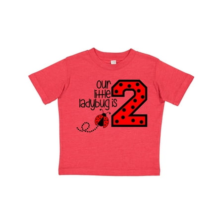 

Inktastic Our Little Ladybug is 2 Gift Toddler Boy or Toddler Girl T-Shirt