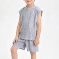 thumbnail image 5 of Freshbabe Boys 2-Piece Casual Outfit, Sleeveless Tank Top + Elastic Shorts, Breathable Summer Playwear for Toddlers, Multi-Colors, 5 of 6