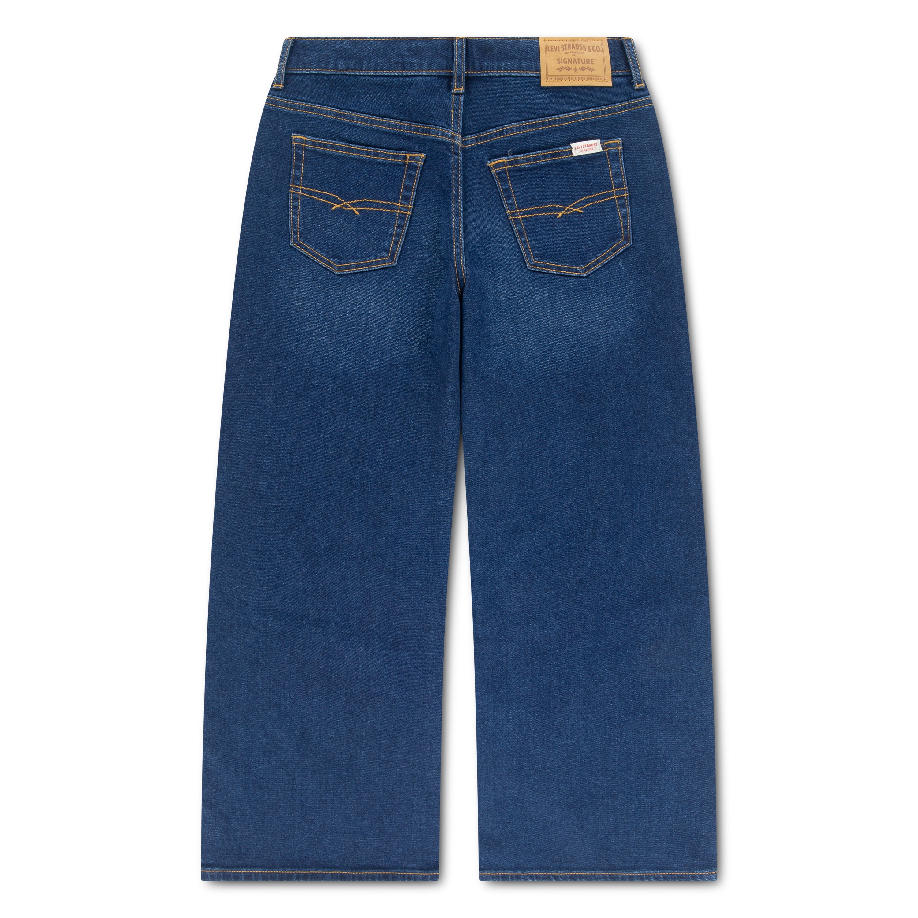 Levi Strauss Signature Girls Wide Leg Baggy Denim Jean, Size 5-18