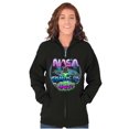 thumbnail image 4 of Airbrushed Space NASA Comin in Hot Unisex Plus Size Zip Hoodie Brisco Brands 5X, 4 of 5