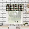 thumbnail image 2 of Fruit Valance Curtain Black and White Checkered Strawberry Fruit Windows Curtain Valance for Kitchen Dining Room Canteens Home Decor 54x18, 2 of 5