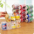 thumbnail image 1 of Caja de almacenamiento para latas fácil de abrir, suministros de cocina, caja de almacenamiento de bebidas para refrigerador, 4 secciones, 4 Uds. JM, 1 of 5