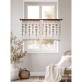 thumbnail image 5 of Sheer Curtains 45 Inches Long, Southwest Geometric Light Filtering Window Curtains for Living Room, Western Boho Ethnic Beige Grey Wooden Rod Pocket Voile Sheer Curtain Drapes, 52"W x 45"L, 2 Panels, 5 of 8