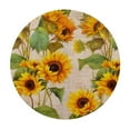 thumbnail image 2 of JEUXUS  Orange Floral Watercolor Sunflower Washable Polyester Table Cloth Decorative Table Cover Waterproof Round Tablecloth, 2 of 7