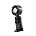 thumbnail image 1 of Ventilador de mano pequeño con ruido de pantalla LED bajo 35dB Cargo USB práctico 100 Ventilador personal de velocidad ajustable para el estado físico negro, 1 of 8