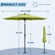 thumbnail image 2 of QinaQin Sombrilla para patio de 10 pies, paraguas de mesa para exterior con manivela suave, inclinación con botón y 8 varillas resistentes, protección UV e impermeable para jardín o terraza, 2 of 7