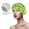 thumbnail image 4 of Kdxio Daisies Flowers Print Shower Cap for Women,Elastic and Reusable,Double Waterproof Layers Bathing Hat, 4 of 9