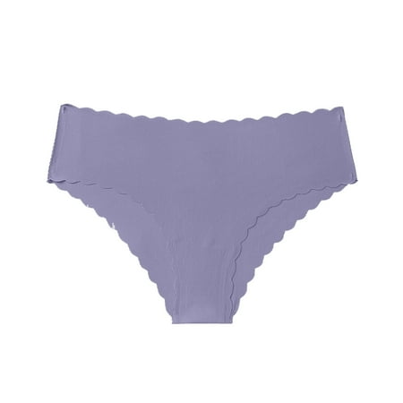 Bestselling  Womens Seamless Underwear  Low Waist  Plus Size  Solid Color  Comfortable Fit  Daily Wear  Breathable Material  Stylish  All-Day Comfort  Plus Size Womens Tops | Purple M  Sopatenor