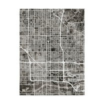 Trademark Fine Art 'Phoenix Arizona City Map Black' Canvas Art by Michael Tompsett