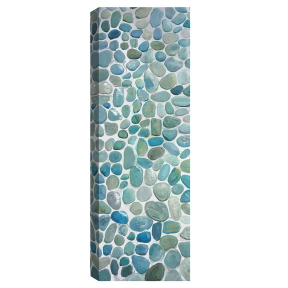 Mosaic Blues Panel I by Studio Arts Canvas Art Print