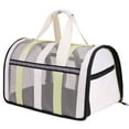 thumbnail image 2 of Deago Soft Sided Mesh Pet Travel Carrier for Small Cats Dogs, Collapsible Puppy Carrier Bag with Reflective Strip - Green, 2 of 10