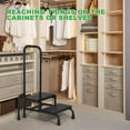 thumbnail image 4 of LUCKUP Step Stool with Handle, 2-Step Stools with Adjustable Handrail & Reinforced Leg, Bedside Stair Stool for Adults Elderly Children, Non-Slid Foot Bed Steps for High Beds, Kitchen, Bathtub, 4 of 8