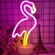 thumbnail image 2 of Letreros de Neón para Dormitorio con Base de Soporte, Batería o USB, Decoración(Flamingo) TUNC Sencillez, 2 of 5