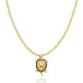 thumbnail image 1 of Ioka-14K Yellow Gold Turtle Charm Pendant with 1.2mm Box Chain Necklace - 24", 1 of 4