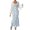 Light Blue, variant on Women's Floral Print Sweetheart Neckline Maxi Dress with Ruffle Stretch Bodice Polyester % Fabric for Everyday Wear