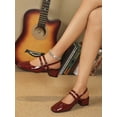 thumbnail image 5 of Women‘s Red Patent Mary Jane High Heel Pumps, 5 of 7