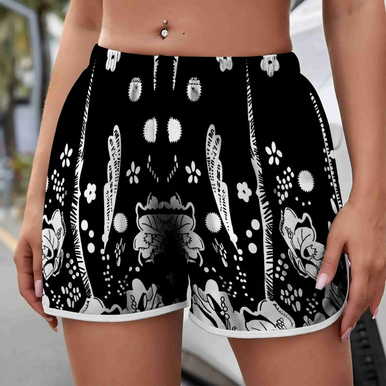 Shorts for Women, Women'S Lightweight Summer Casual Elastic Waist Print  Shorts Baggy Comfy Beach Shorts  Deals Of The Day Cool Things Under  20 Dollars #2 