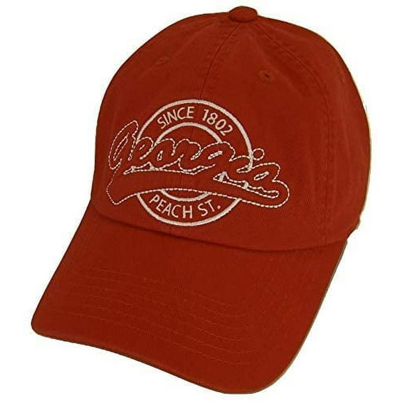 Georgia Peach State Washed Cotton Polo Cap (Red)