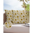 thumbnail image 6 of Farmhouse Sunflowers with Daisy and Bee Outdoor Pillow Covers Set of 2, Decorative Waterproof Throw Pillow Case, Spring Floral Cotton Linen Soft Cozy Cushion Pillowcases, 6 of 6