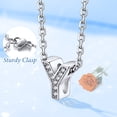 thumbnail image 3 of Collar de Plata Esterlina Silvora Inicial Letra Y con Circonita Cúbica, 3 of 8