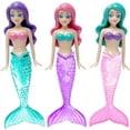 thumbnail image 2 of Banzai 3 Piece Sparkle Mermaid Dive Toys - Glittery Sparkle Tails, 2 of 2