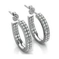 thumbnail image 7 of Cate & Chloe Grace 18k White Gold Plated 19mm Hoop Earrings with Swarovski Crystals Gift for Women, 7 of 7
