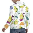 thumbnail image 6 of Wukai Orange Green Avocado Print Men Hoodies Fleece Sweatshirts Long Sleeve Sweaters Pullover Fall Outfits Winter Clothes-XX-Large, 6 of 7
