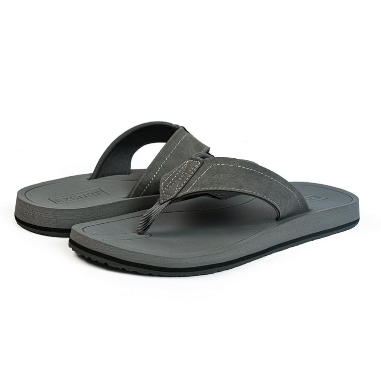 EZSURF Mens Thong Sandals with Arch Support Yoga Mat Flip Flops