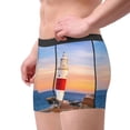 thumbnail image 2 of Kdxio Men's Boxer Briefs with Lighthous1 Print - Comfortable and Breathable Underwear for Everyday Wear, 2 of 5