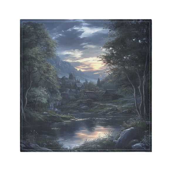 Napkin Satin Napkin 20*20Inchx1 Kitchen Towel Dinner Plate Towel Decorative Towel Napkin Tea Towel Suitable For Kitchen Table Mountain Village