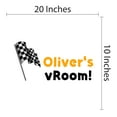 thumbnail image 4 of Sports Personalized Wall Decals for Boys Bedroom - Racing Sports Checkered Flag DIY & Creativity Custom Name Wall Sticker - Size: 20 In x 10 In, 4 of 4