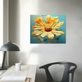thumbnail image 3 of COMIO  Colorful Flower Canvas Wall Art Elegant Floral Pictures Orange Teal Painting Prints for Bedroom Living Room Kitchen Decoration, 3 of 4