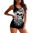 thumbnail image 2 of Womens Oversized Tshirts Plus Size Skull Print Sleeveless Casual U Neck Floral Tee Summer Tops 2026 Fashion, 2 of 4