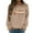 Khaki, variant on Fiaer Christmas Sweatshirts for Women Funny Graphic Crew Neck Xmas Tops Long Sleeve Plus Size Cozy Fall Pullover Black S