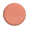 thumbnail image 2 of Easygdp Orange Gingham Automobile Tire Dust Cover, 14-17in Spare Tire Cover Universal Fit for Trailer, Car, Truck, SUV, Jeep - 15 inch, 2 of 9