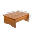 thumbnail image 2 of WHAMVOX Khaki Wooden Step Stool for Home Durable and Safe with Antislip Properties 12.5 inches high, 2 of 8
