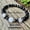 White Moonlight, variant on 1PC Moonstone Beaded Stretch Bracelet, Classic Black‑Tone Stackable Wrist Bracelet, Fashion Unisex Statement Wrist Jewelry for Daily Wear